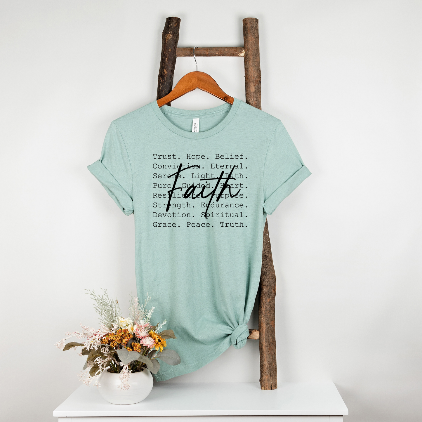 "Faith" Christian Bella + Canvas 3001 Tee