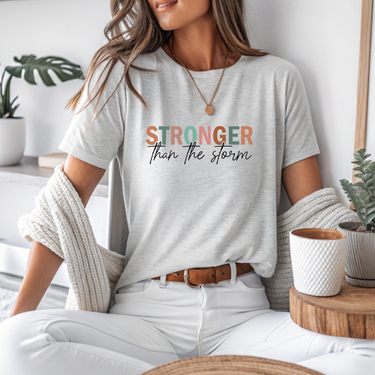 "Stronger than the Storm" Bella + Canvas 3001 Tee