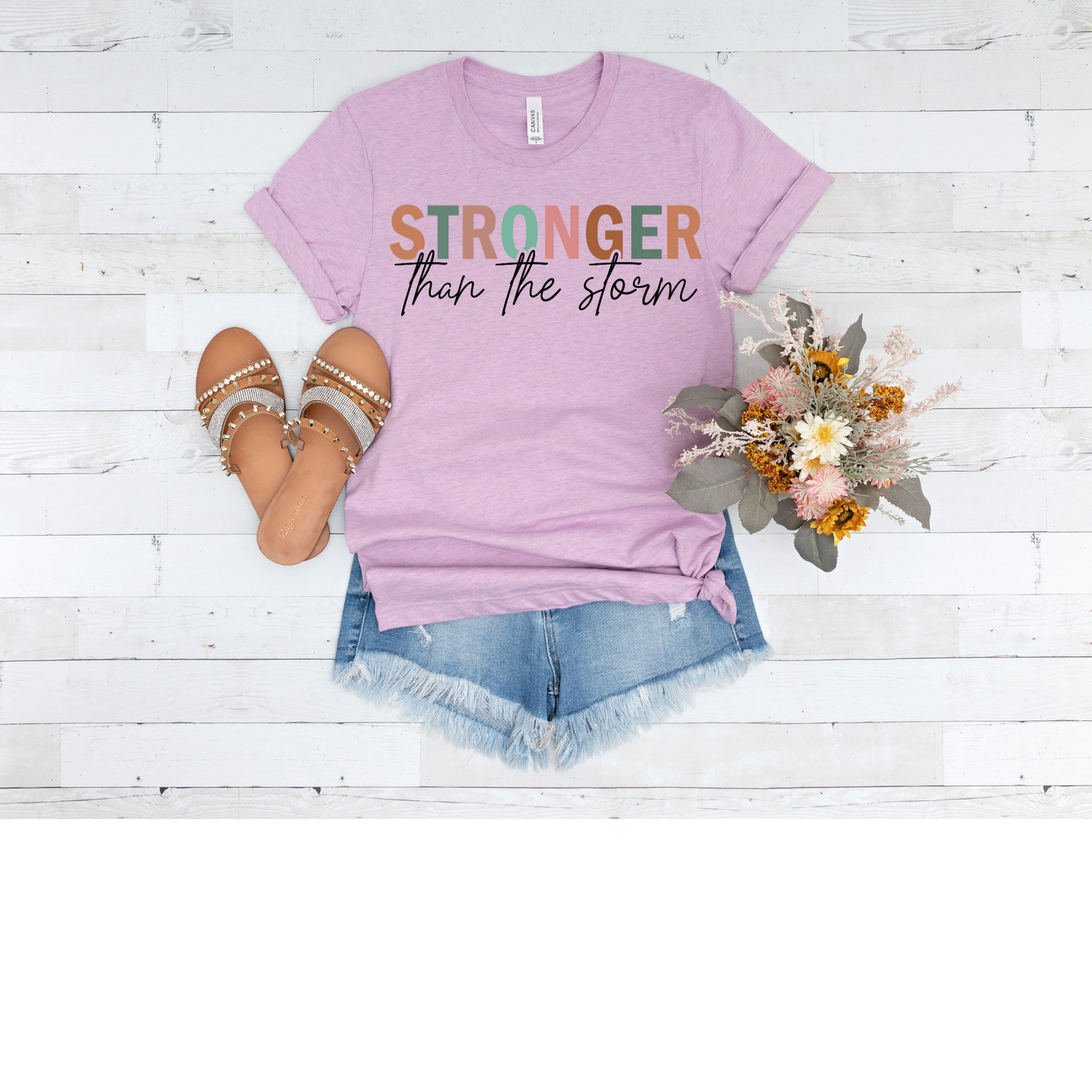 "Stronger than the Storm" Bella + Canvas 3001 Tee