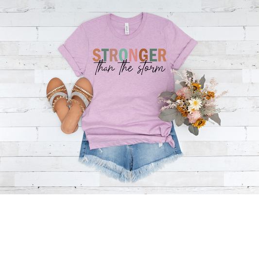 "Stronger than the Storm" Bella + Canvas 3001 Tee