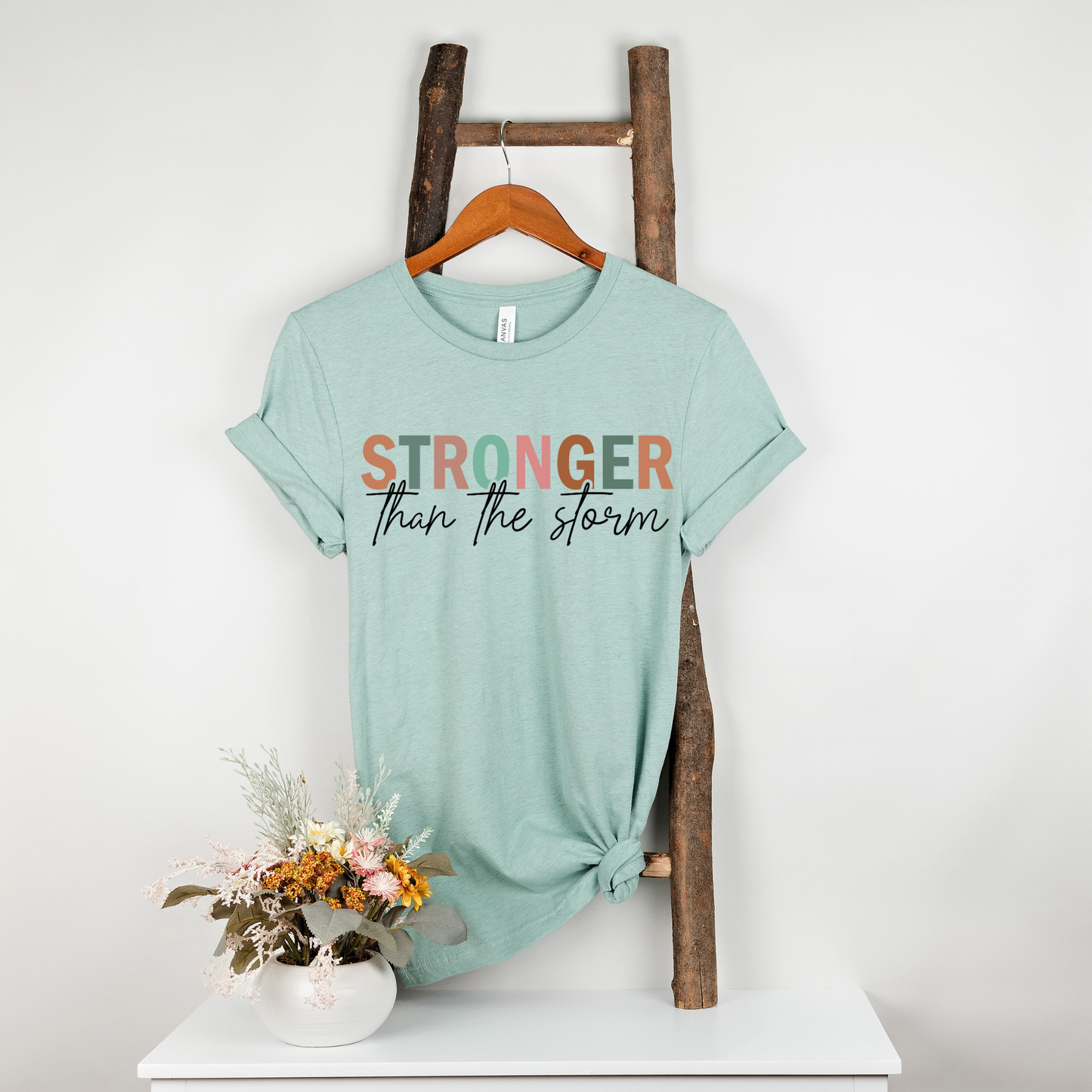 "Stronger than the Storm" Bella + Canvas 3001 Tee