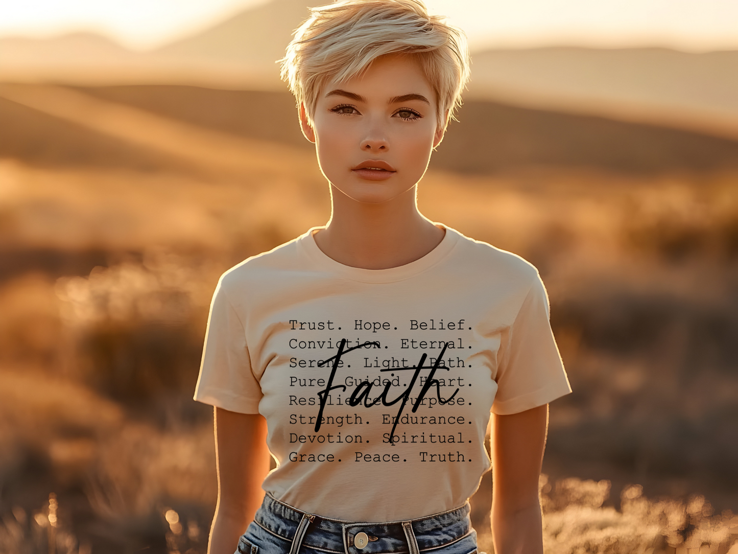 "Faith" Christian Bella + Canvas 3001 Tee